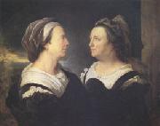 Hyacinthe Rigaud Madame Rigaud Mother of the Artist in Two Different Positions (mk05) oil on canvas